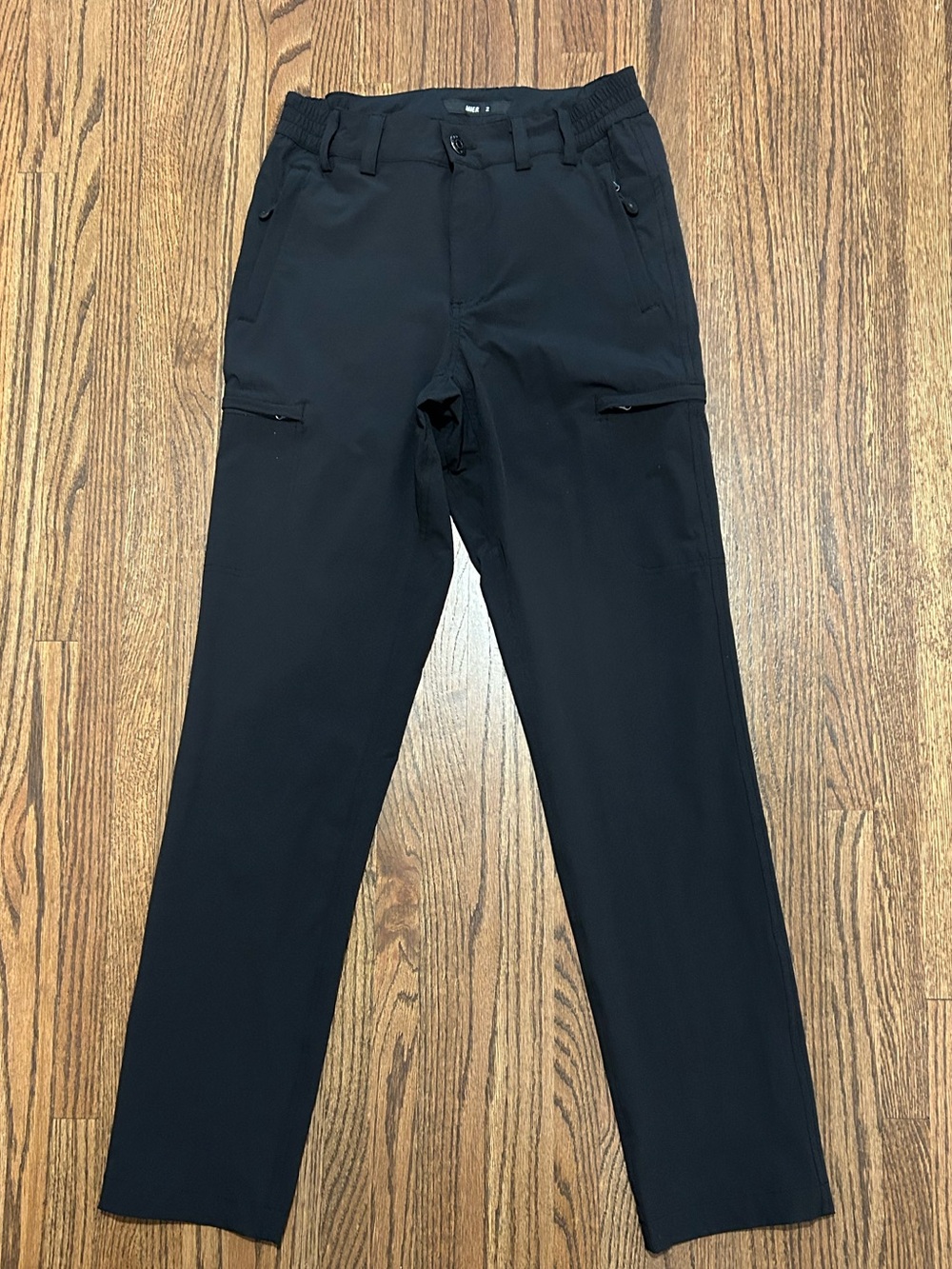 MIER Black Hiking Travel Pants Womens Size 2 Lightweight Zip Pocket